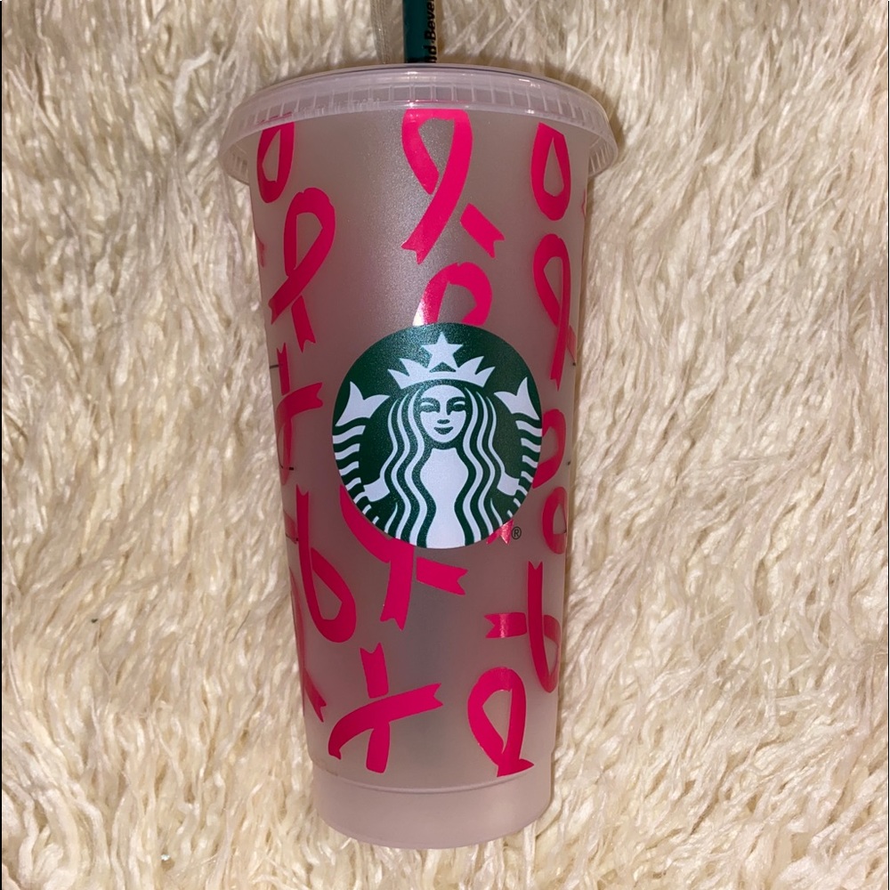 Breast Cancer Awareness Custom Star bucks Tumbler
